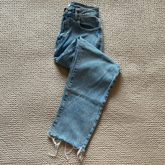 PacSun Eco Light Blue High Waisted Straight Leg Jeans - Picture 2 of 4